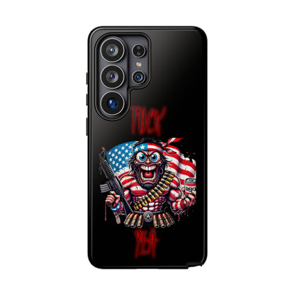 Phone Case — American Flag Skull Soldier Design (Tough Cases)