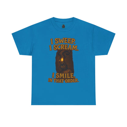 Creepy Pumpkin Lantern I Sweep I Scream I Smile T-Shirt