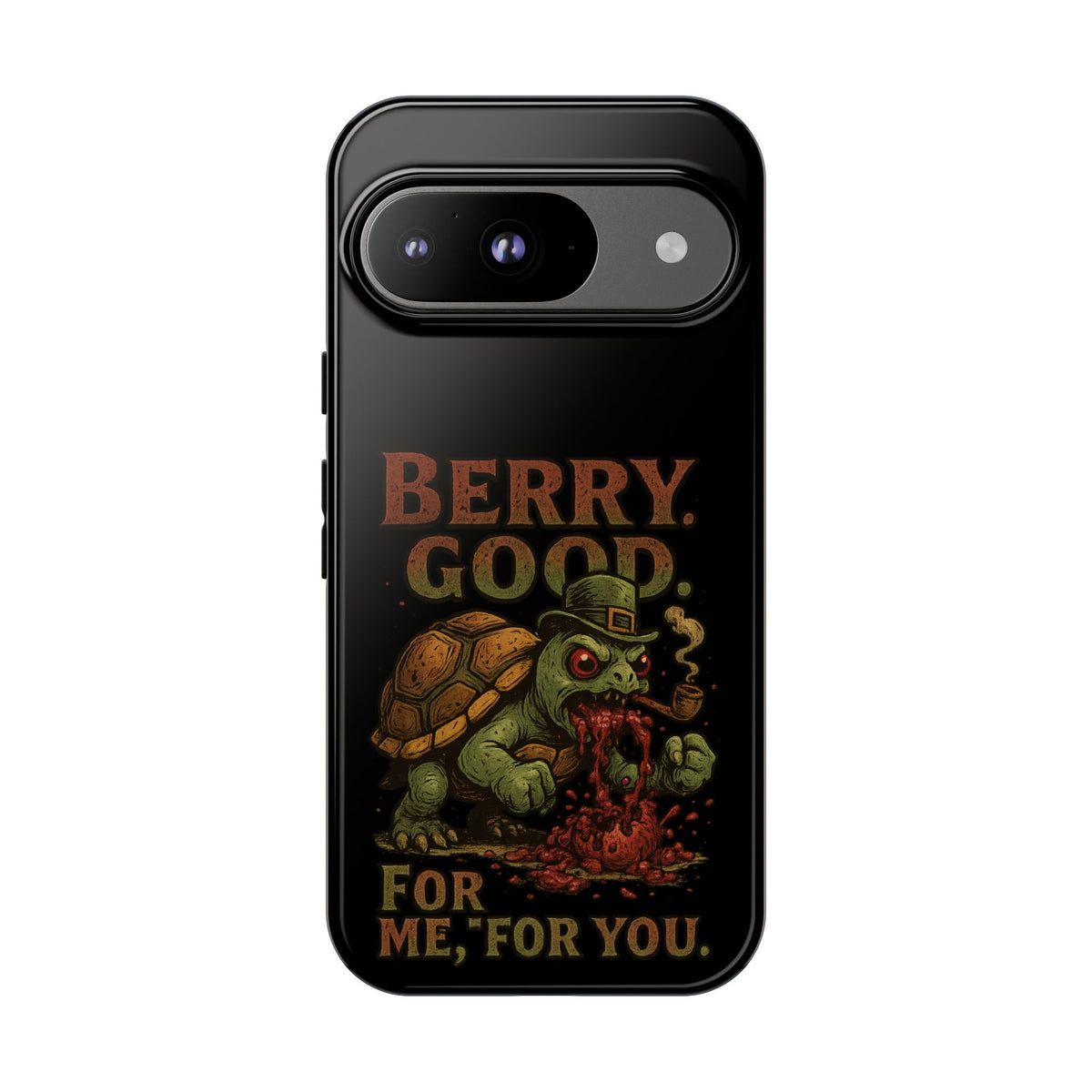 Phone Case — 'Berry Good' Zombie Turtle Graphic Tough Protective Case