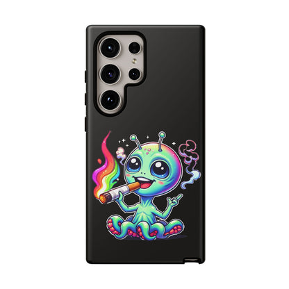 Alien Smoking Rainbow Joint Phone Case — Cute Psychedelic Cannabis iPhone Cover