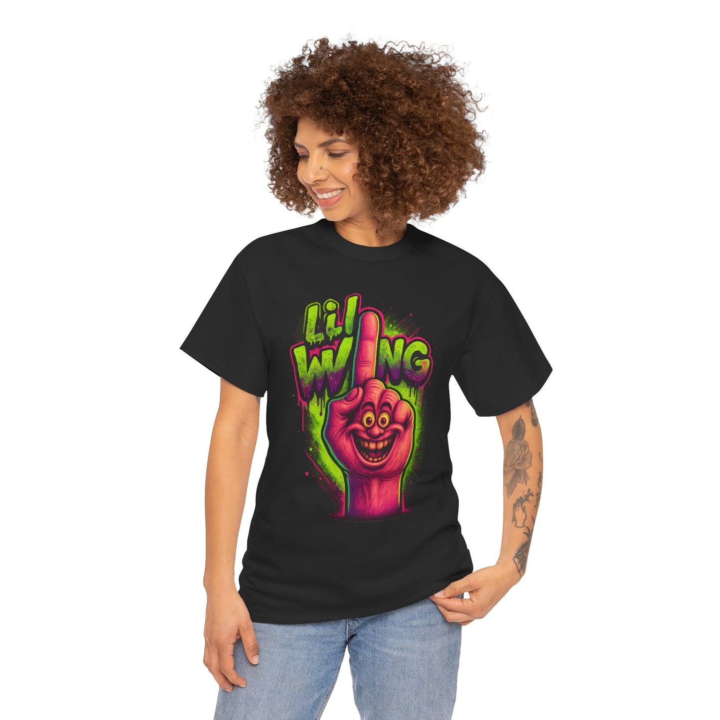 Lil’ Wing – Happy Middle Finger Monster Tee