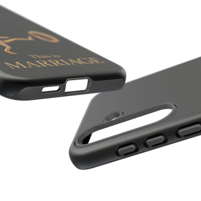 Phone Case - ‘This is Marriage’ Gold Ring Cartoon Design