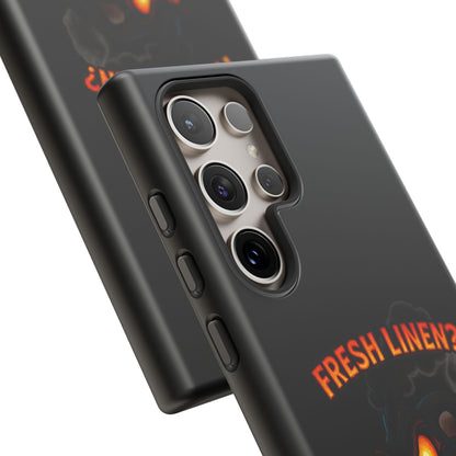 Phone Case — 'Fresh Linen? I Smell Fear.' Spooky Pumpkin Horror Protective Case