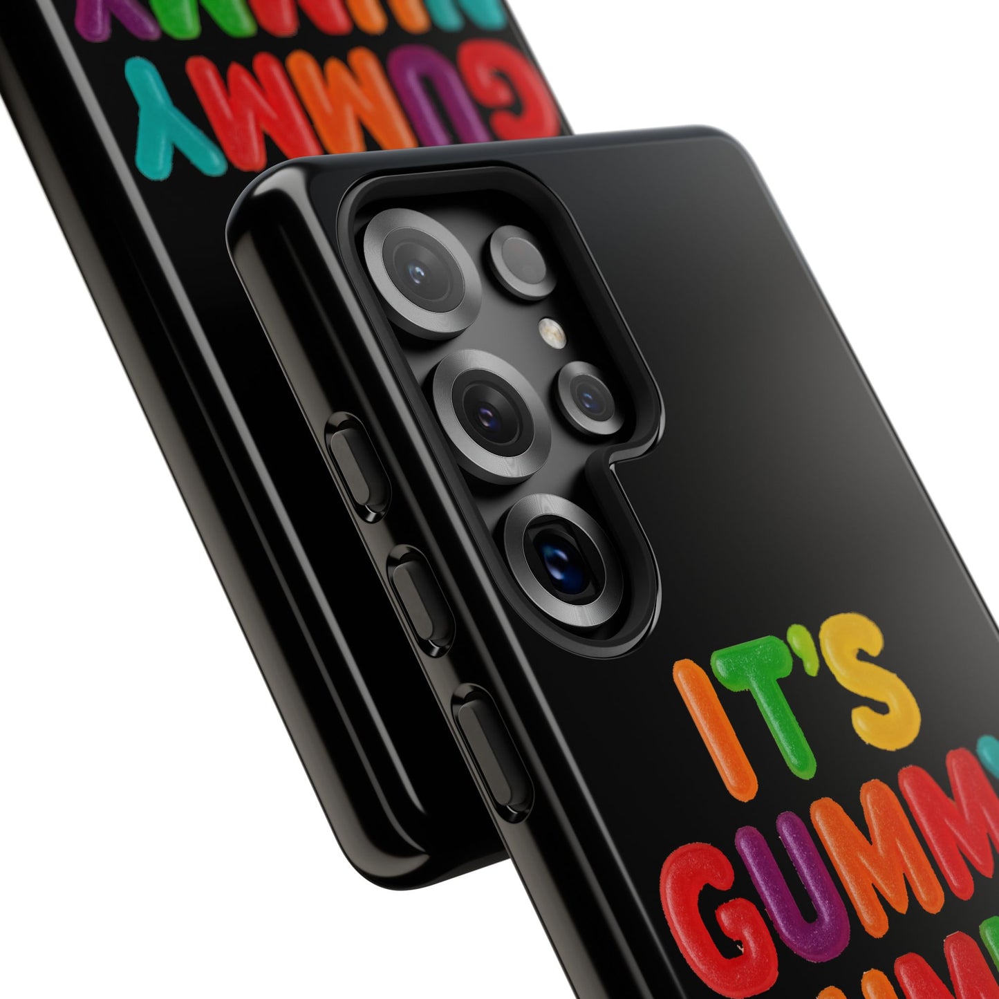 Phone Case — "It's Gummy Nummy Time" Colorful Candy Lettering Protective Case