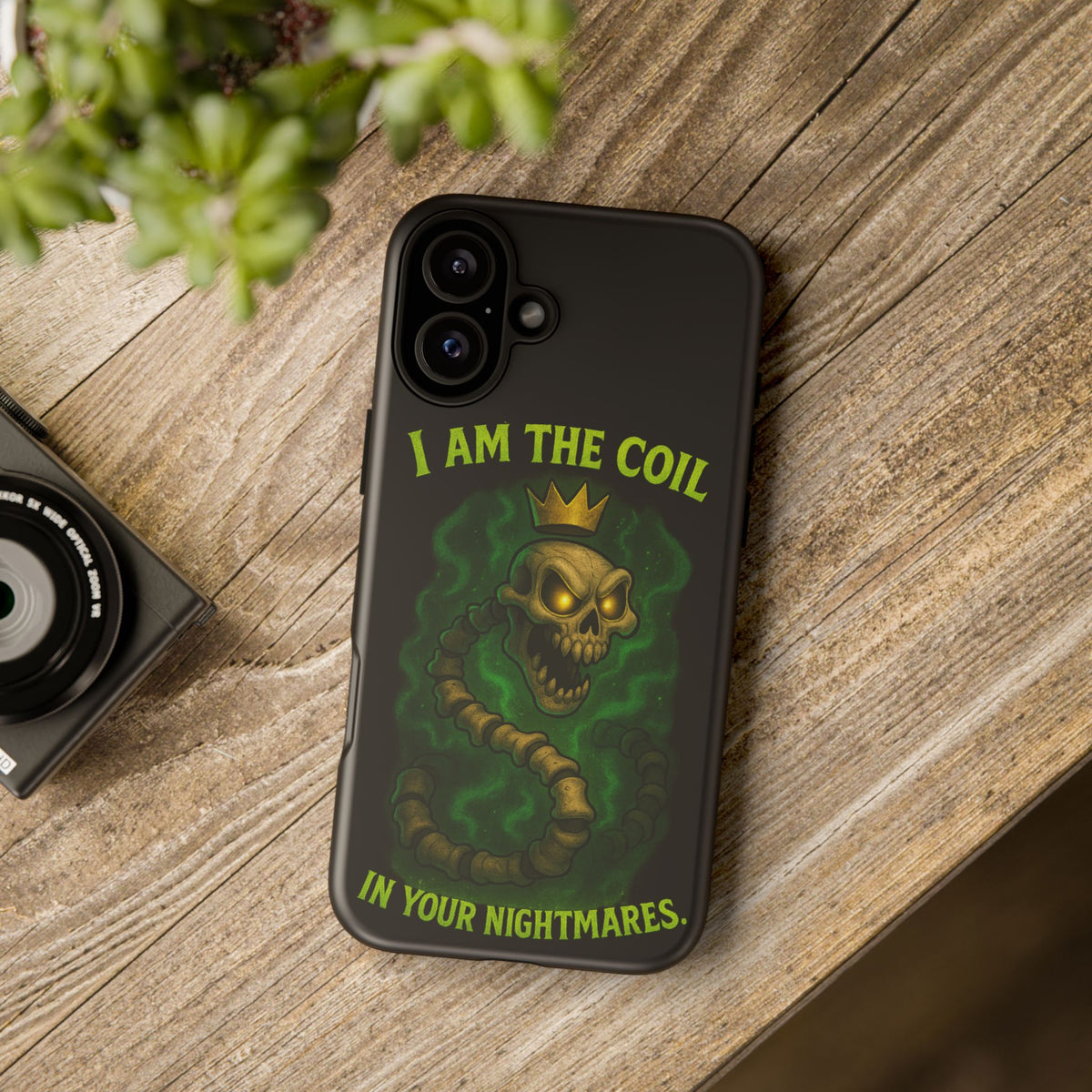 Tough Cases — “I Am The Coil In Your Nightmares” Skull Snake Shockproof Phone Case
