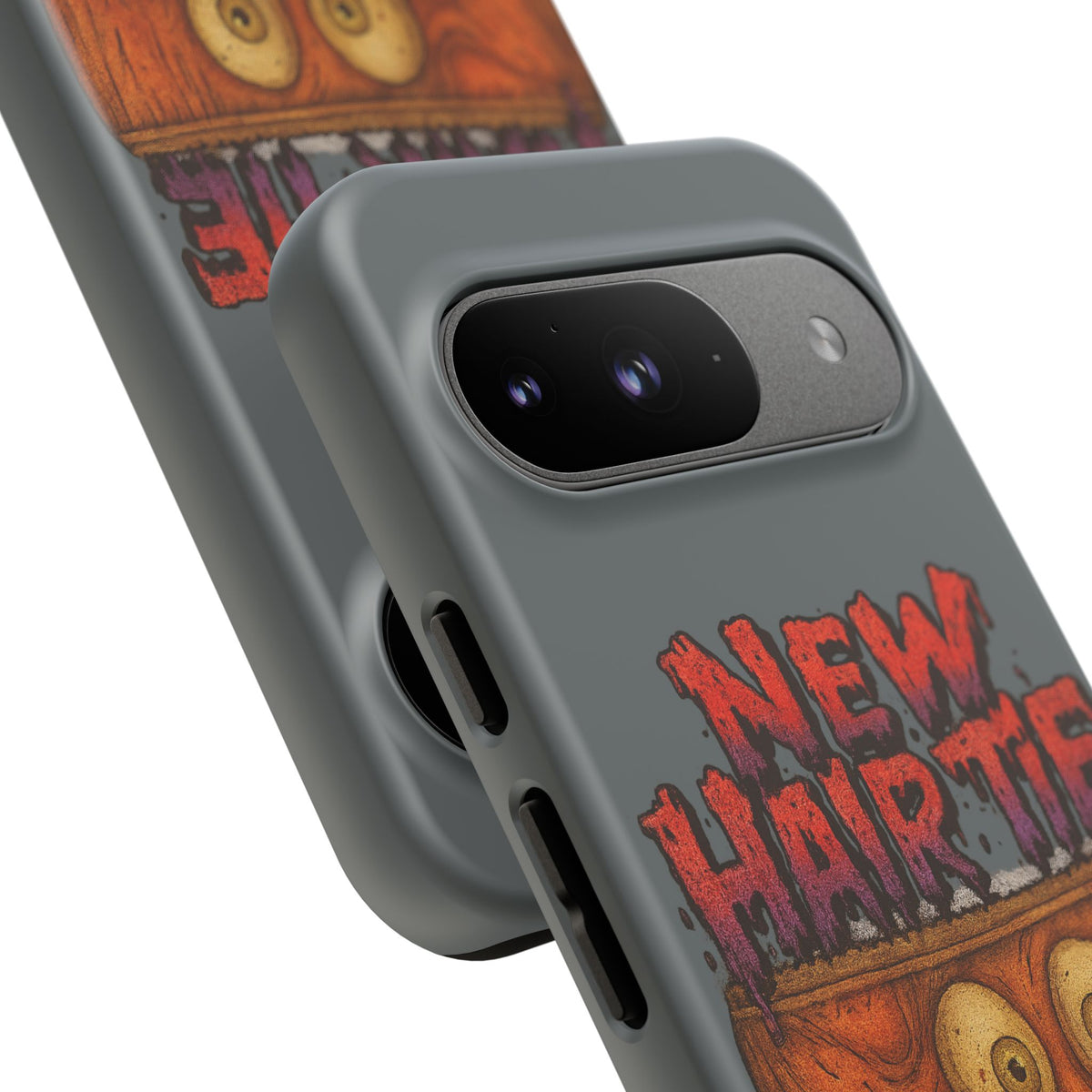 Phone Case — 'New Hairte' Funny Grinning Tongue-Out Monster Design