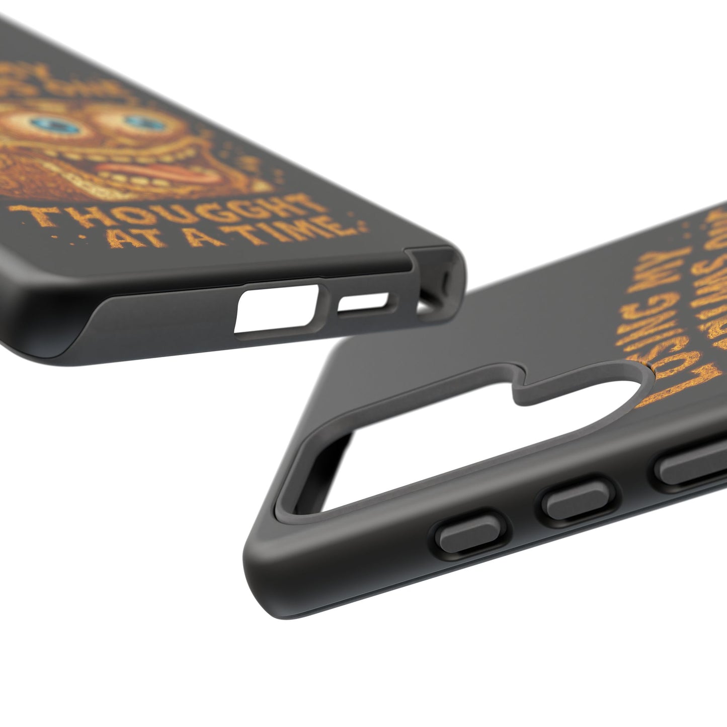 Phone Case — "Losing My Crumbs One Thought at a Time" Funny Retro Bread Illustration