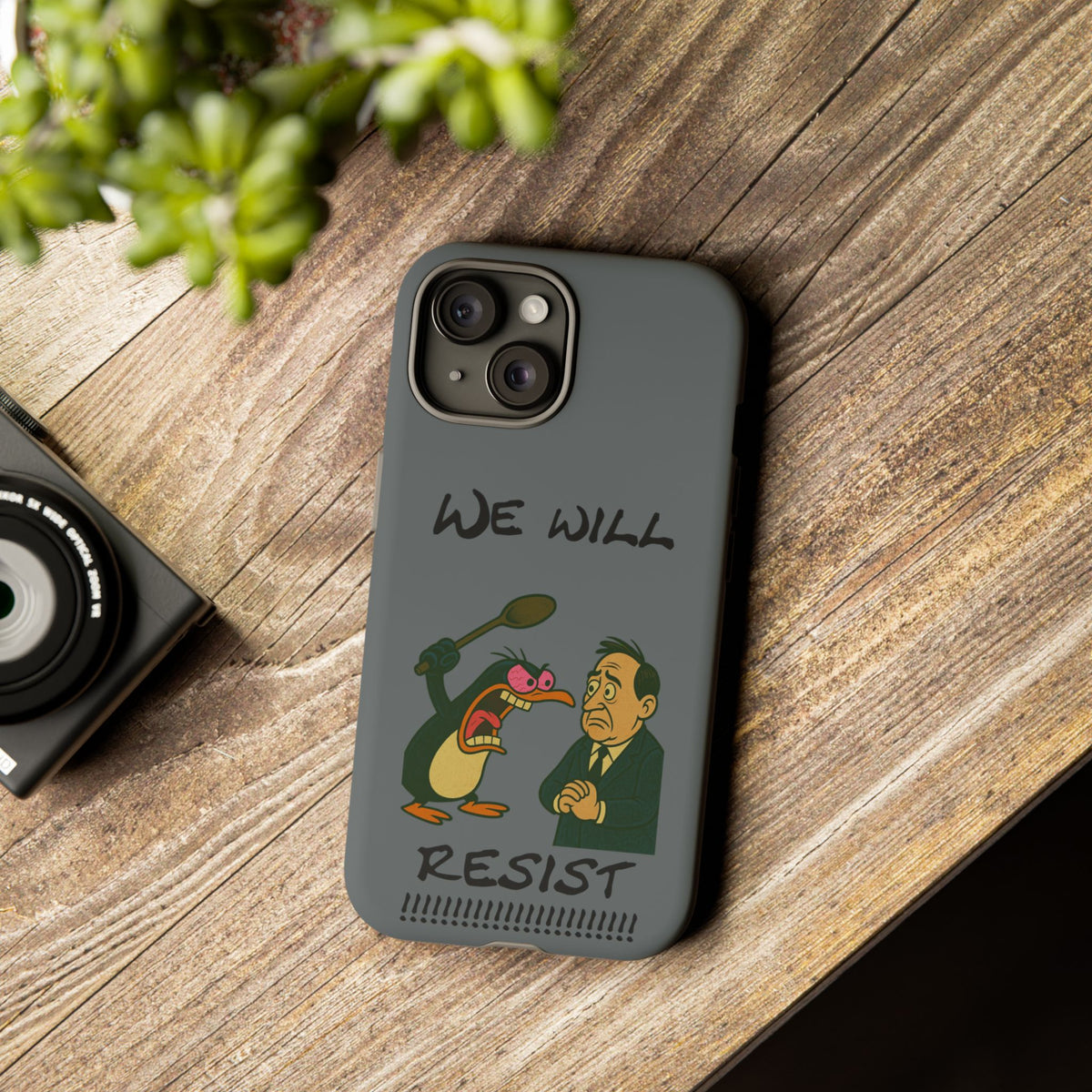Phone Case - "We Will Resist" Cartoon Protest Design