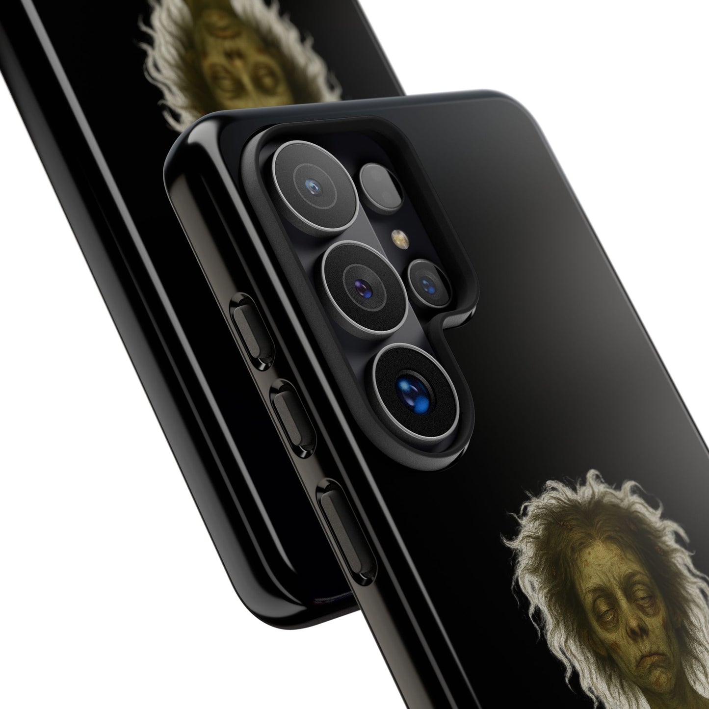 Phone Case — “Cursed to Rise Before Coffee Was Brewed” Goth Horror Design