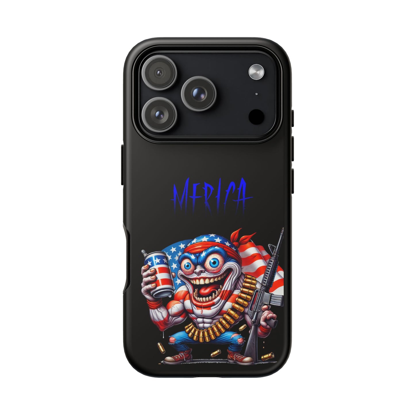 Phone Case — Patriotic 'Merica Clown with Flag, Beer & Rifle