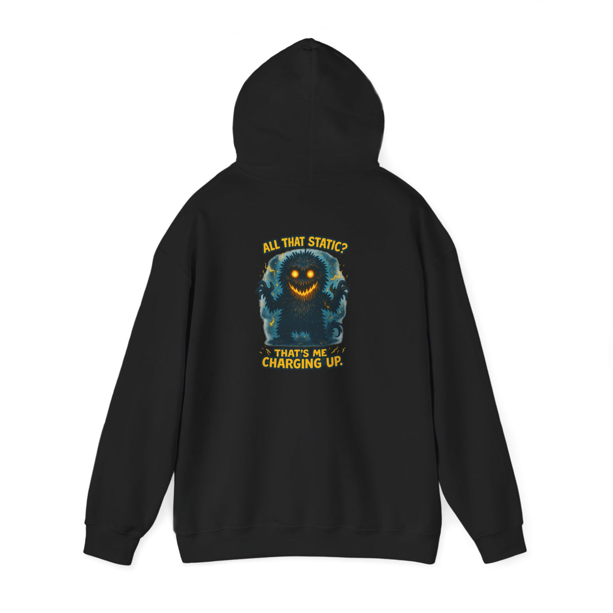 Charging Up Monster Hoodie — "All Smiles" Cozy Graphic Sweatshirt