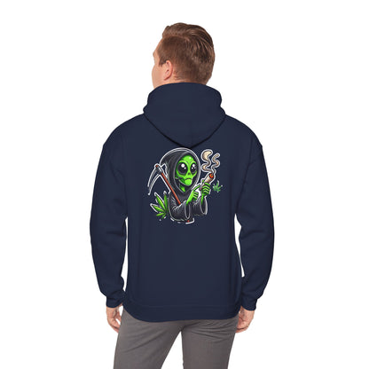 Reaper Smoking Weed Hoodie – Cannabis Grim Reaper Graphic Pullover