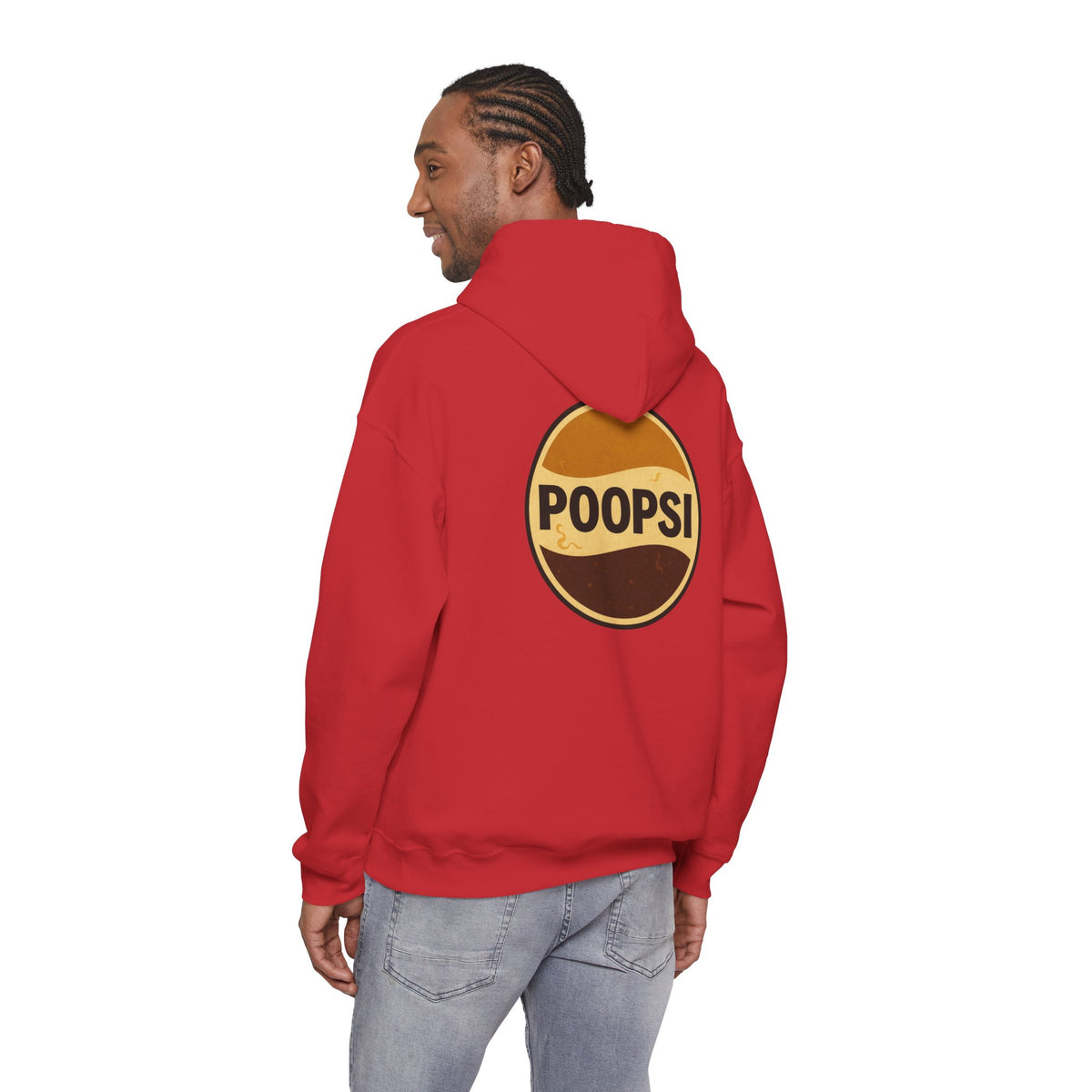 Poopsi Logo Hoodie — Funny Retro Soda Parody Sweatshirt