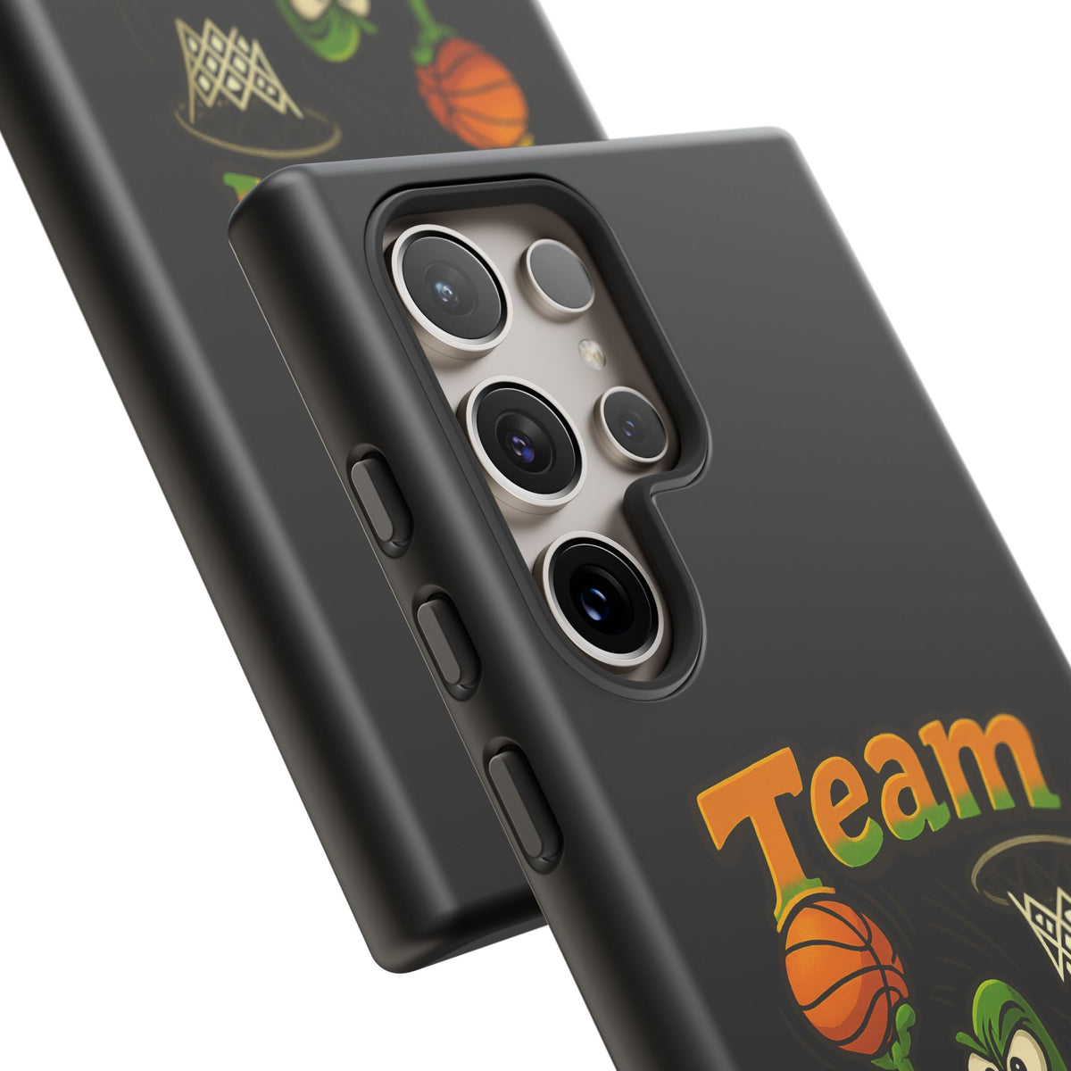 Team Player Basketball Phone Case — Cute Cartoon Pickle Dunk Phone Cover