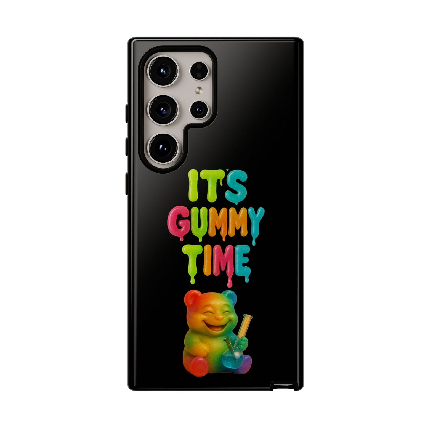 Phone Case — "It's Gummy Time" Rainbow Gummy Bear Protective Cover