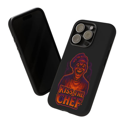 Phone Case — "Kiss the Chef" Neon Horror Chef Design