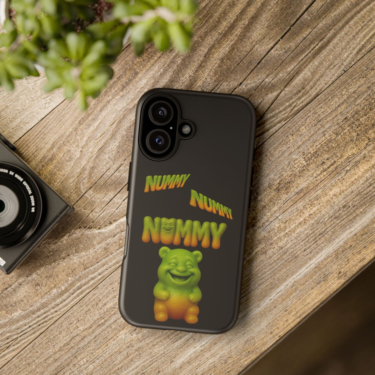 Nummy Gummy Phone Case — Cute Retro Green Gummy Bear Protective Case