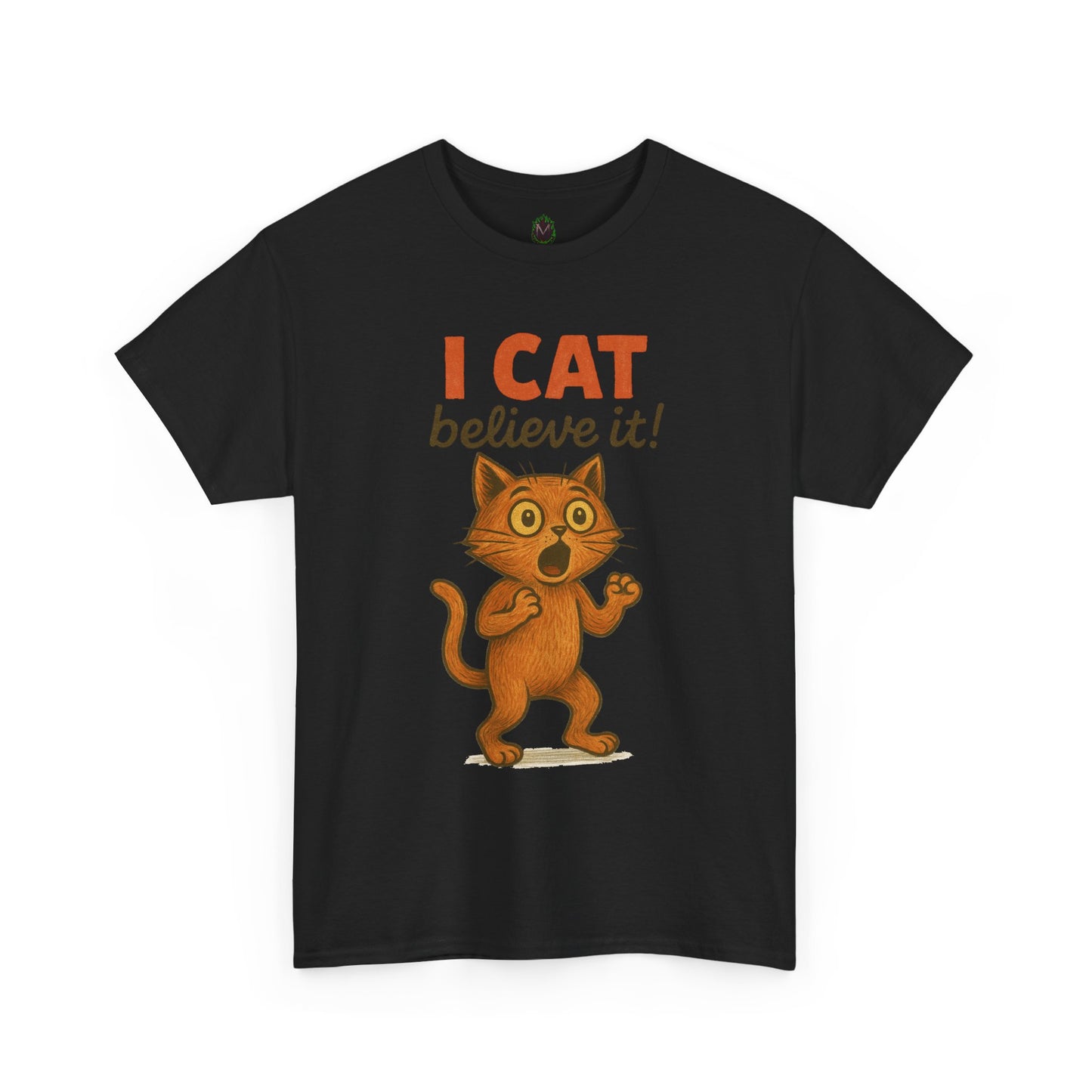I CAT Believe It! – Funny Cartoon Cat Pun T-Shirt