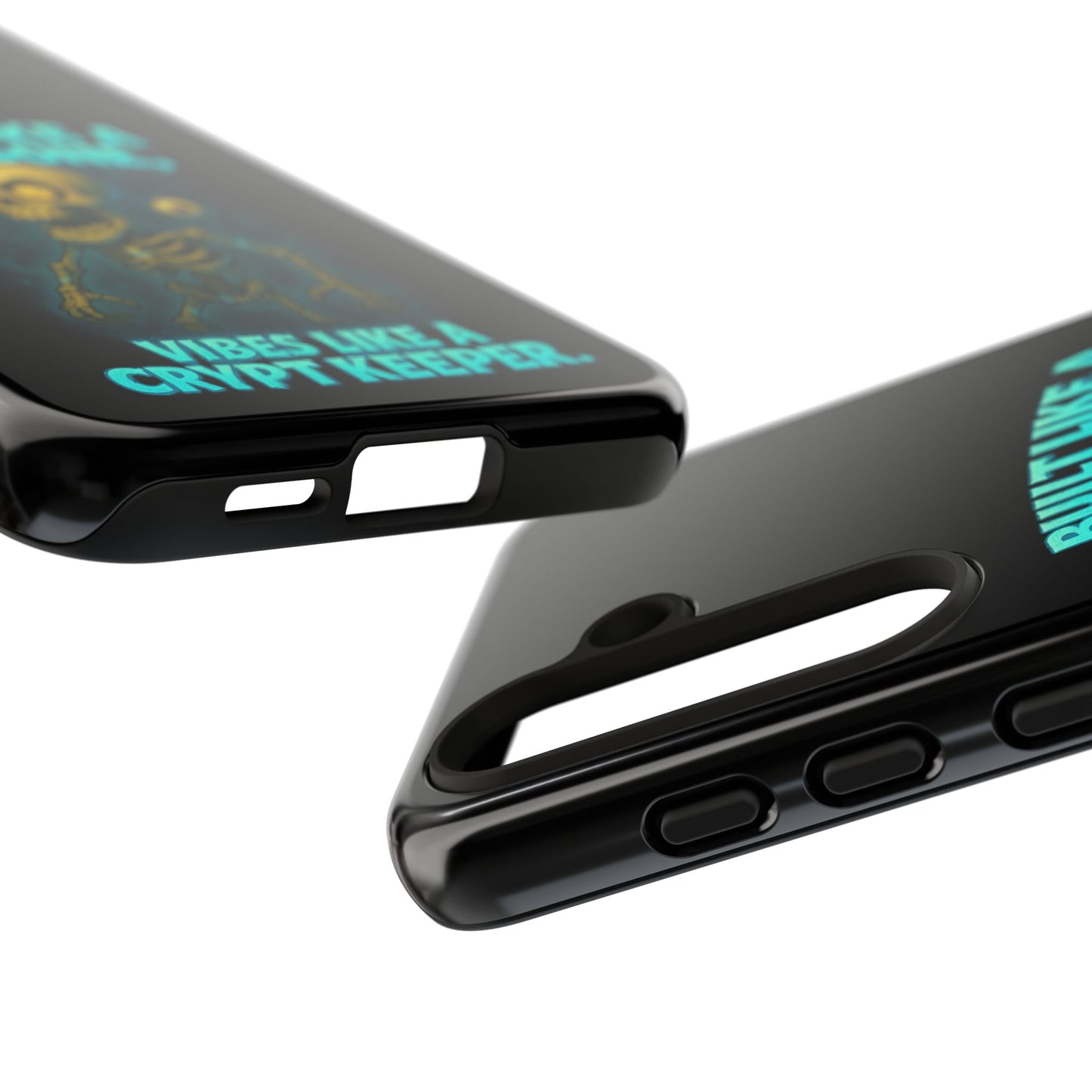 Phone Case — "Built Like a Wishbone, Vibes Like a Crypt Keeper" Skeleton Tough Case
