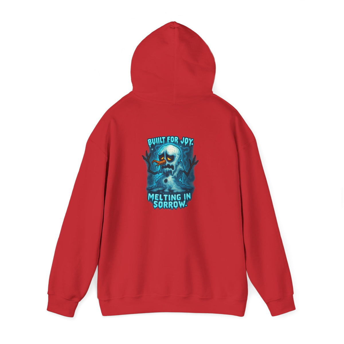 Melting in Sorrow Hoodie — Blue Melting Skull Graphic Pullover
