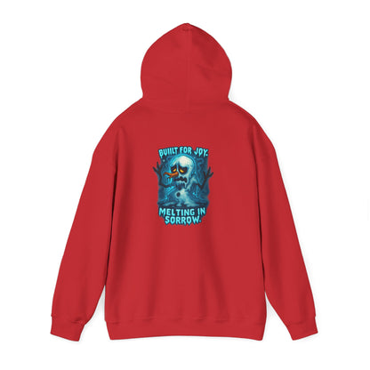 Melting in Sorrow Hoodie — Blue Melting Skull Graphic Pullover