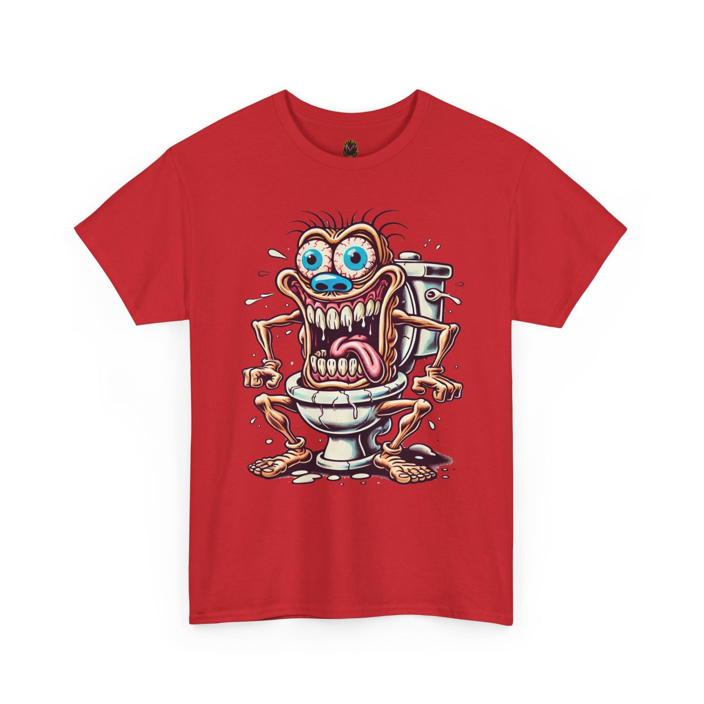 Crazy Toilet Monster T-Shirt — Funny Gross Cartoon Tee