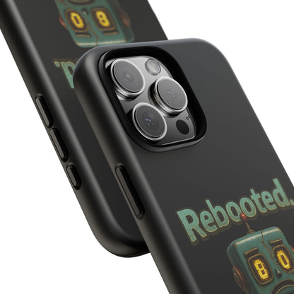 Phone Case — 'Rebooted. Still Awkward.' Retro Robot Protective Cover