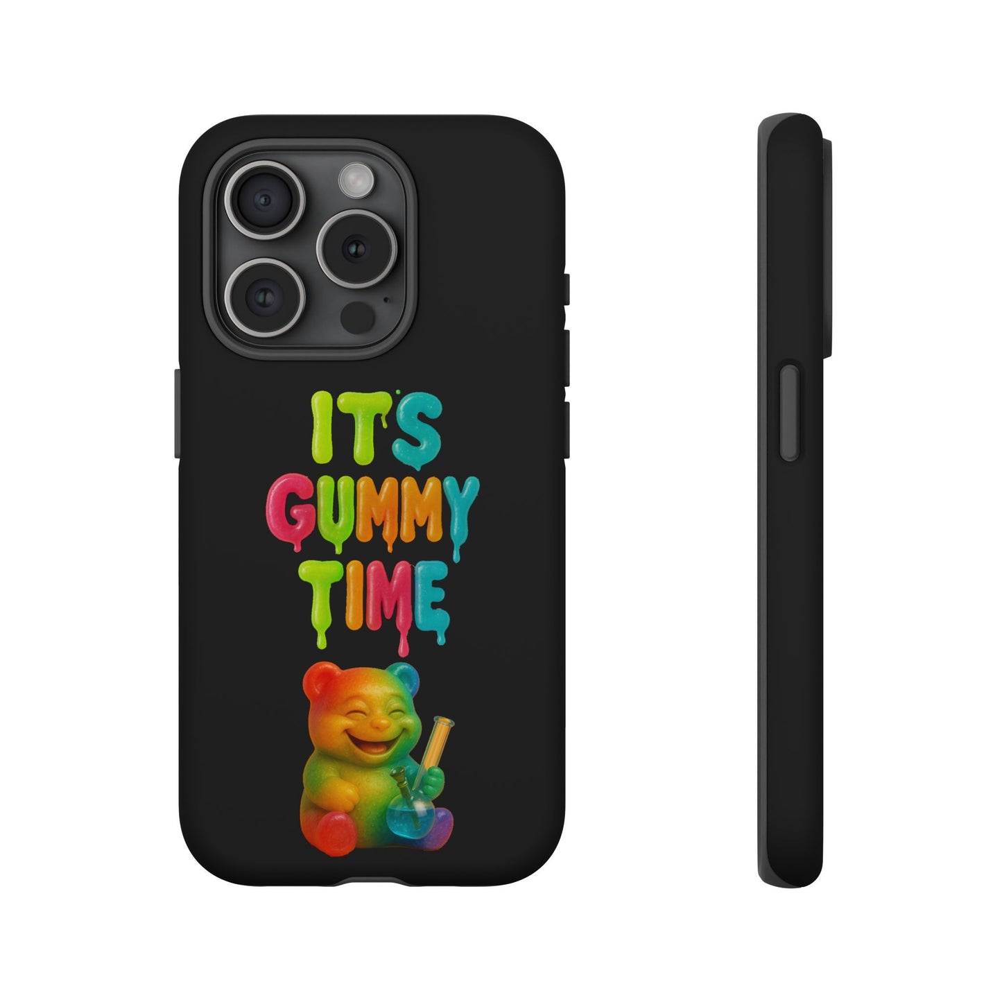 Phone Case — "It's Gummy Time" Rainbow Gummy Bear Protective Cover