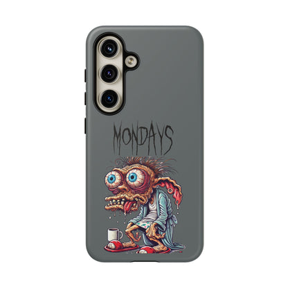 Mondays Zombie Character Phone Case – Funny Groggy Coffee Phone Cover