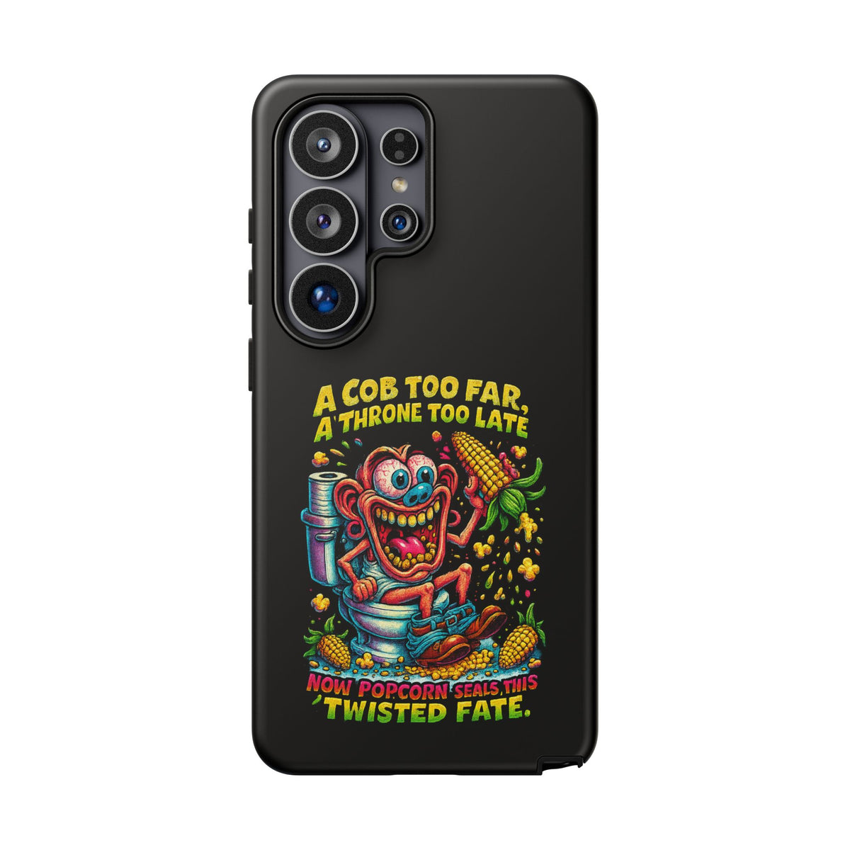 Phone Case — "A Cob Too Far" Popcorn Horror Design