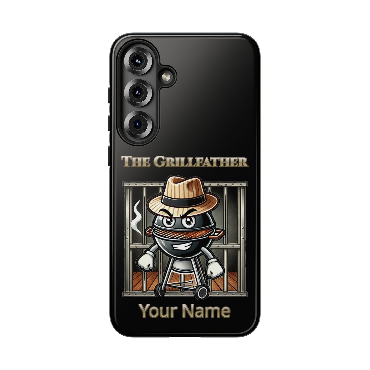 Grillfather Personalized Phone Case — Funny BBQ Smoker Design