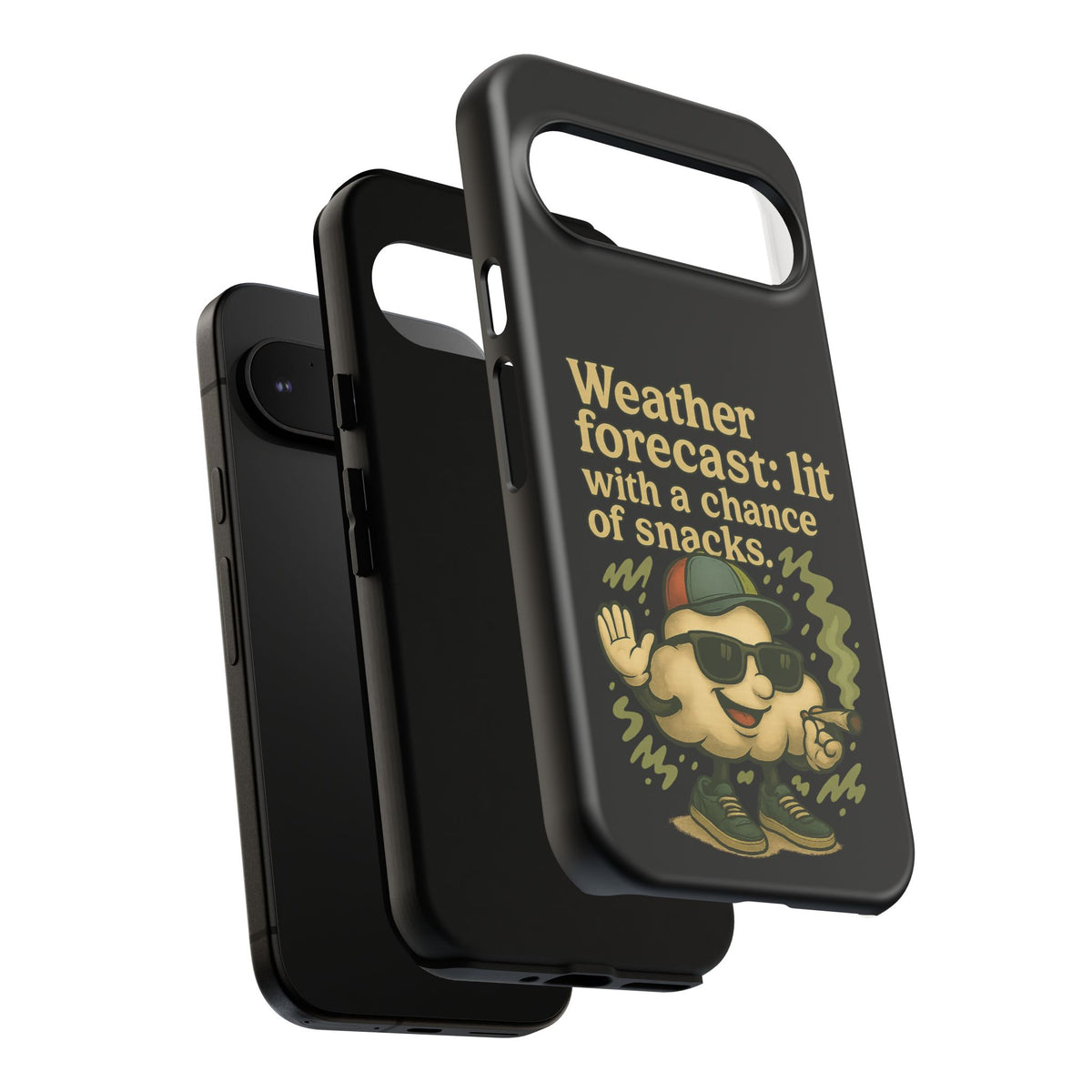 Phone Case — "Weather Forecast: Lit with a Chance of Snacks" Retro Graphic