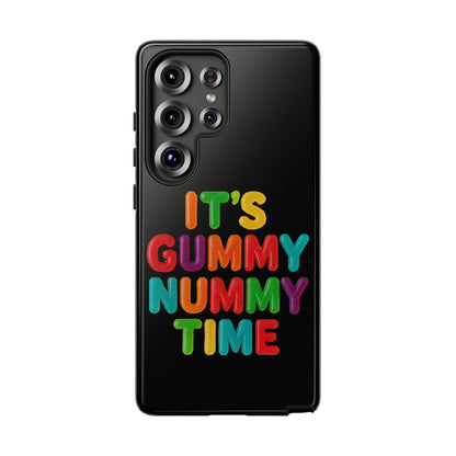 Phone Case — "It's Gummy Nummy Time" Colorful Candy Lettering Protective Case