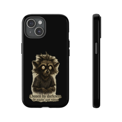 Phone Case — "Chosen by Darkness (Or Maybe Just Rabies)" Cute Creepy Lemur Design