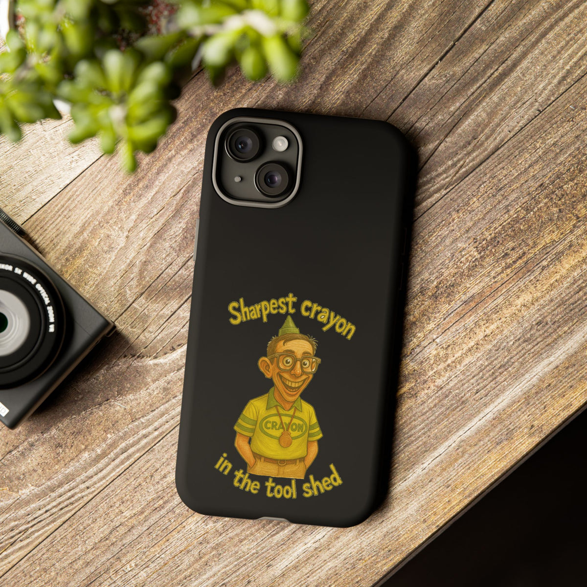 Phone Case — "Sharpest Crayon in the Tool Shed" Retro Teacher/Geek Protective Cover
