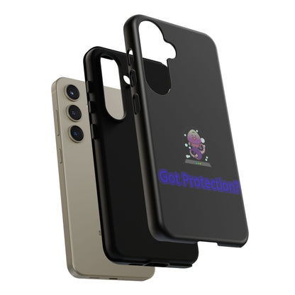 Phone Case — 'Got Protection?' Cute Purple Alien Anti-Shock Protective Cover