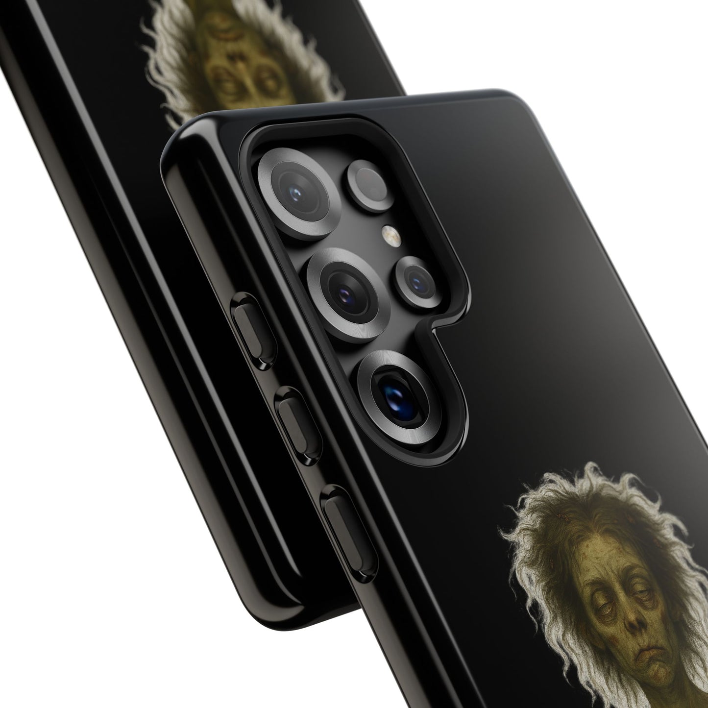 Phone Case — “Cursed to Rise Before Coffee Was Brewed” Goth Horror Design