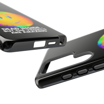 Phone Case — 'Dead Inside, But the Visuals Are Amazing' Rainbow Smiley