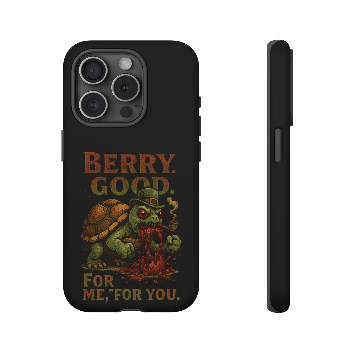 Phone Case — 'Berry Good' Zombie Turtle Graphic Tough Protective Case
