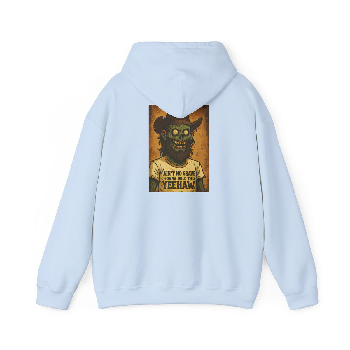 Hoodie — Vintage Zombie Cowboy 'Ain't No Grave' Graphic Pullover