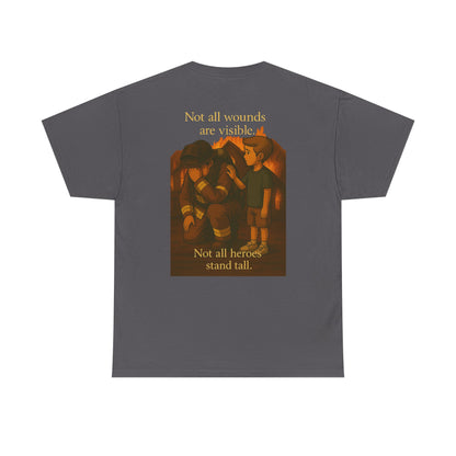 Not All Heroes Stand Tall – Firefighter Tribute Tee