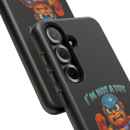 Phone Case — "I'm Not a Toy, I'm a Weaponized Tantrum" Cartoon Superhero Design
