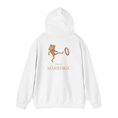 Marriage Key Graphic Hoodie — "This Is Marriage" Gold Lion Design