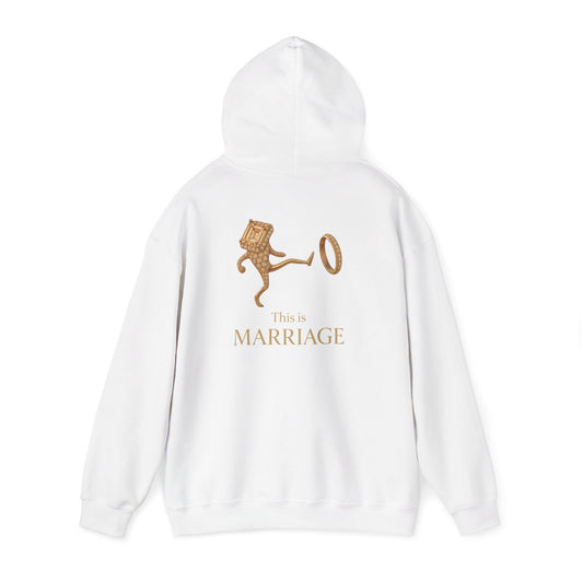 Marriage Key Graphic Hoodie — "This Is Marriage" Gold Lion Design