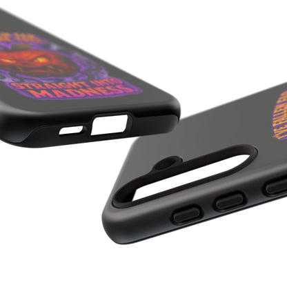 Phone Case — 'I've Fallen Far From the Tree, Straight Into Madness' Pumpkin Horror Design
