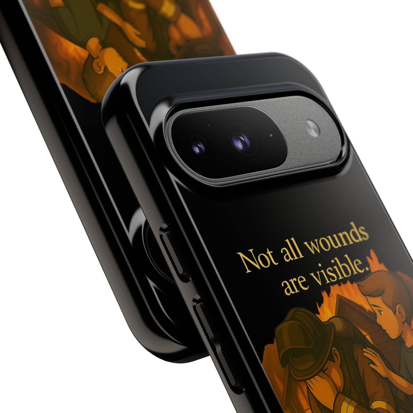 Phone Case — “Not All Wounds Are Visible” Firefighter PTSD Support Design