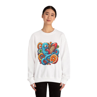 Psychedelic Tentacle Citrus Crewneck Sweatshirt
