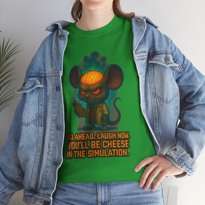 Evil Mouse Illustration Tee | "You'll Be Cheese in the Simulation"