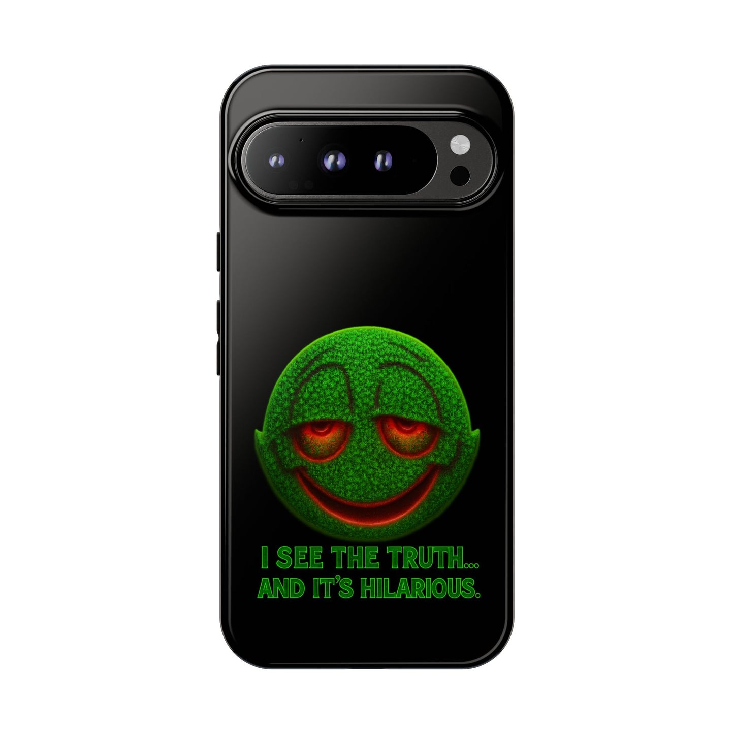 Phone Case — Green Smiley 'I See The Truth... And It's Hilarious' Protective Cover