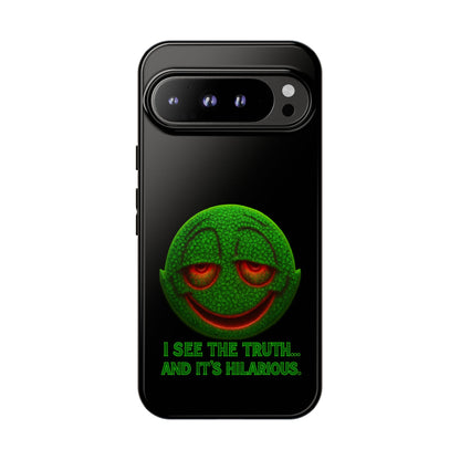 Phone Case — Green Smiley 'I See The Truth... And It's Hilarious' Protective Cover